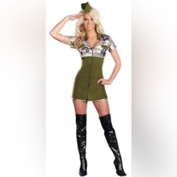 HALLOWEEN CAMO DRESS COSTUME - Picture 2 of 7